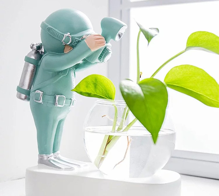 太空人潛水員造型花瓶